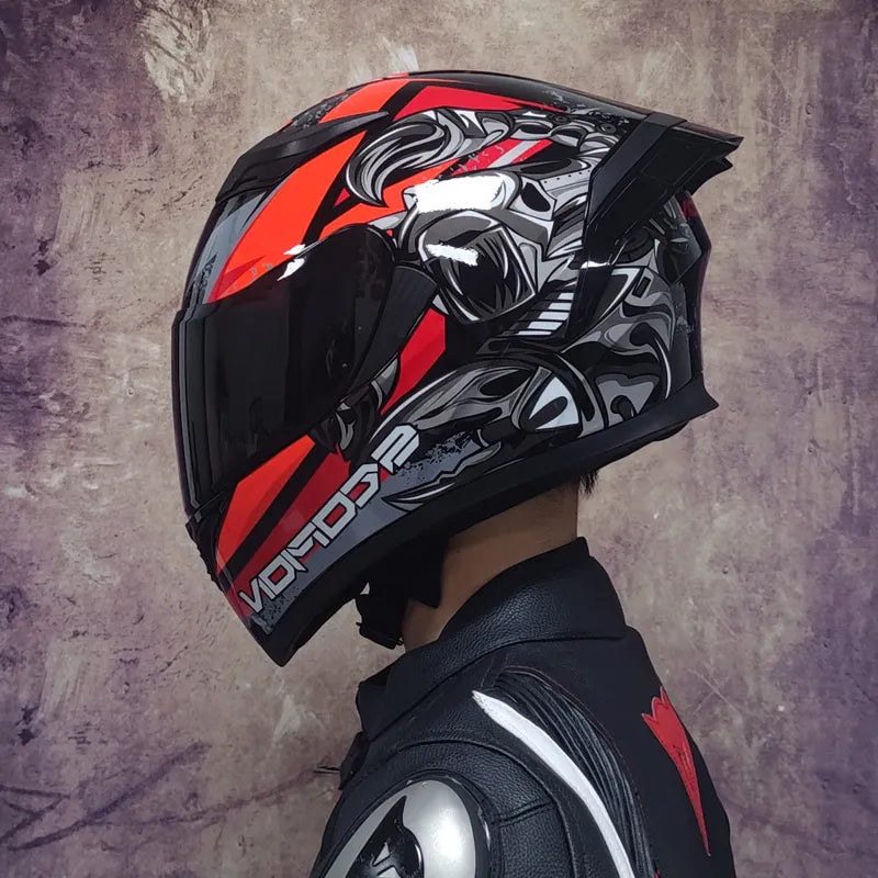 Motorcycle helmet double lens full mask capacete de moto cyclist casco para moto kask helmets