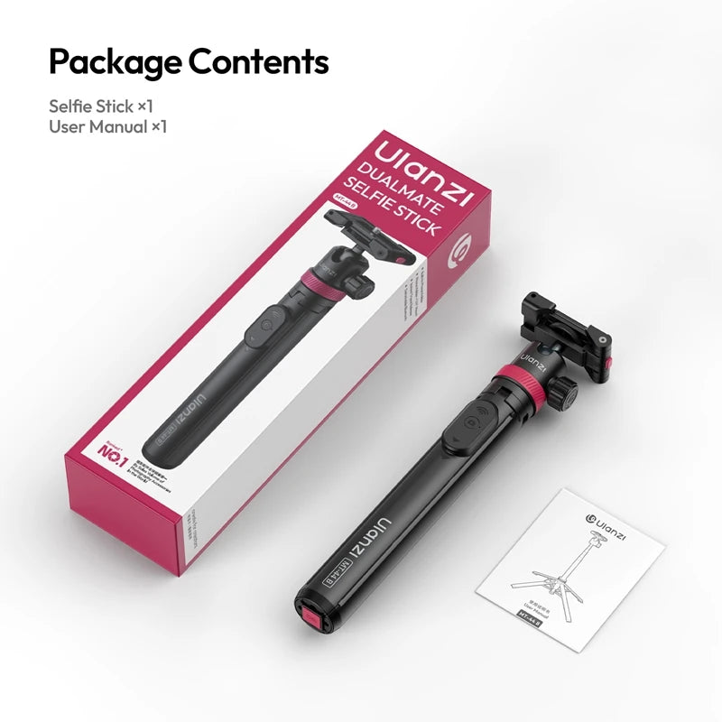Ulanzi MT44B 1.5M 2-in-1 Selfie Stick Tripod ជើងទម្រសម្រាប់ទូរស័ព្ទ ជើងទម្រសម្រាប់ iPhone 17 16 Android កាមេរ៉ា DSLR Vlog Live