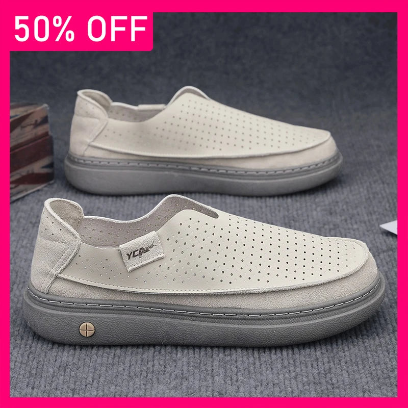 Men Casual Shoes Summer Light Breathable Comfortable Soft Soled Versatile Walking Shoes New Slip on Outdoor Fashion Casual Shoes