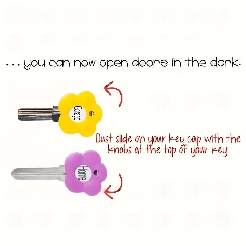 6pcs Colorful Retractable Keychains, 3cm Silicone Labels for Key Identifier, Home/Office Use