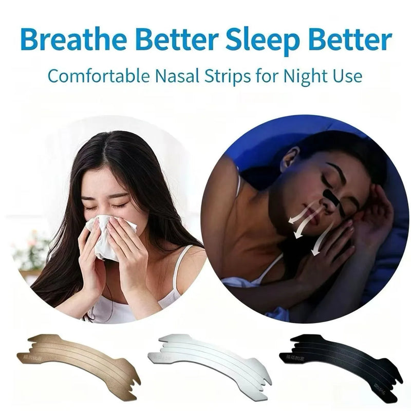 Nose Breathing Strips, Snoring Solution, Nasal Strips for Better Sleep, Relieve Nasal Congestion, Extra Adhesive Sport Sleep Aid