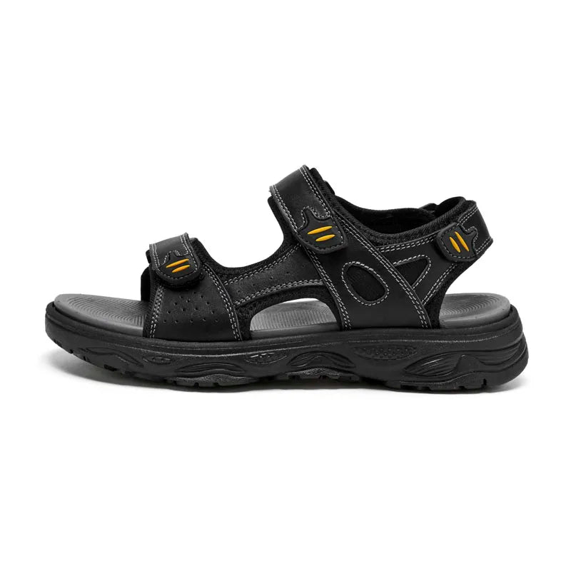 Summer Retro Sandals For Men Genuine Leather Sandals Outdoor Shoes Beach Verano Sandale Homme Sandalias Hombre