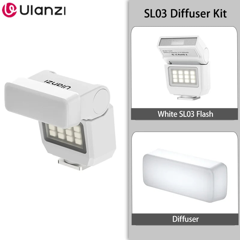 កាមេរ៉ាខ្នាតតូច Ulanzi SL01 SL02 SL03 ភ្លើងភ្លឹបភ្លែតៗ SpeedLite GN8 6500K សម្រាប់កាមេរ៉ា Canon Sony Nikon DSLR Vlog ផ្សាយផ្ទាល់ ការថតរូបក្រៅផ្ទះ
