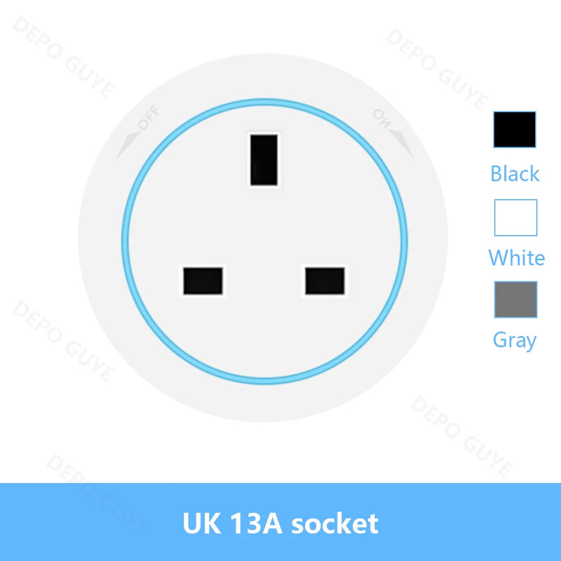Power Track Socket EU/FR/Italy/Israeli USB Type-C Round Romovable Adapter Home Kitchen Wall Mounted Universal Electrical Outlet