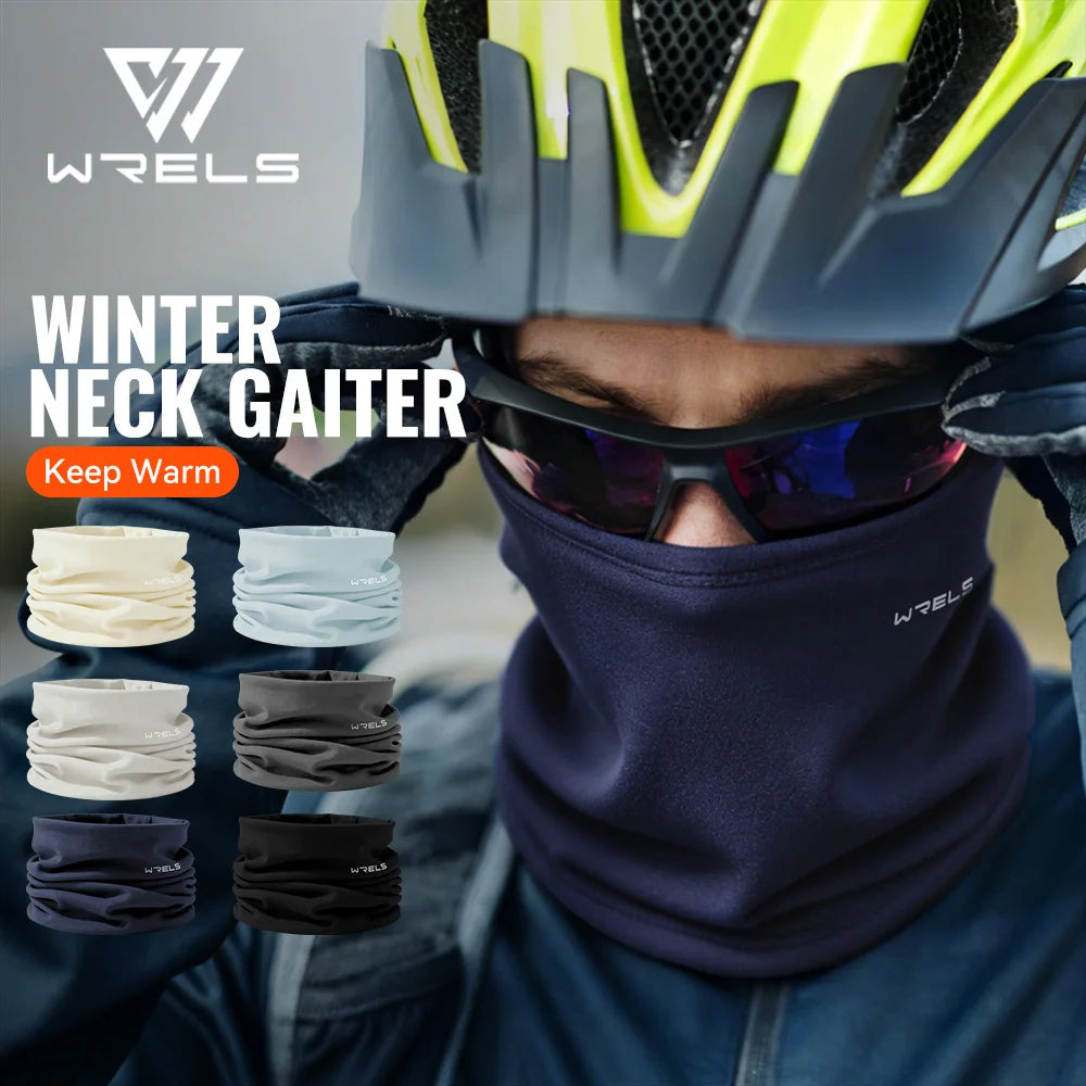 WRELS Warmer Neck Gaiter Face Cover Scarf Windproof Ski Mask Scarf Winter Ski Gaiters for Men Women Fleece Thick Face Mask