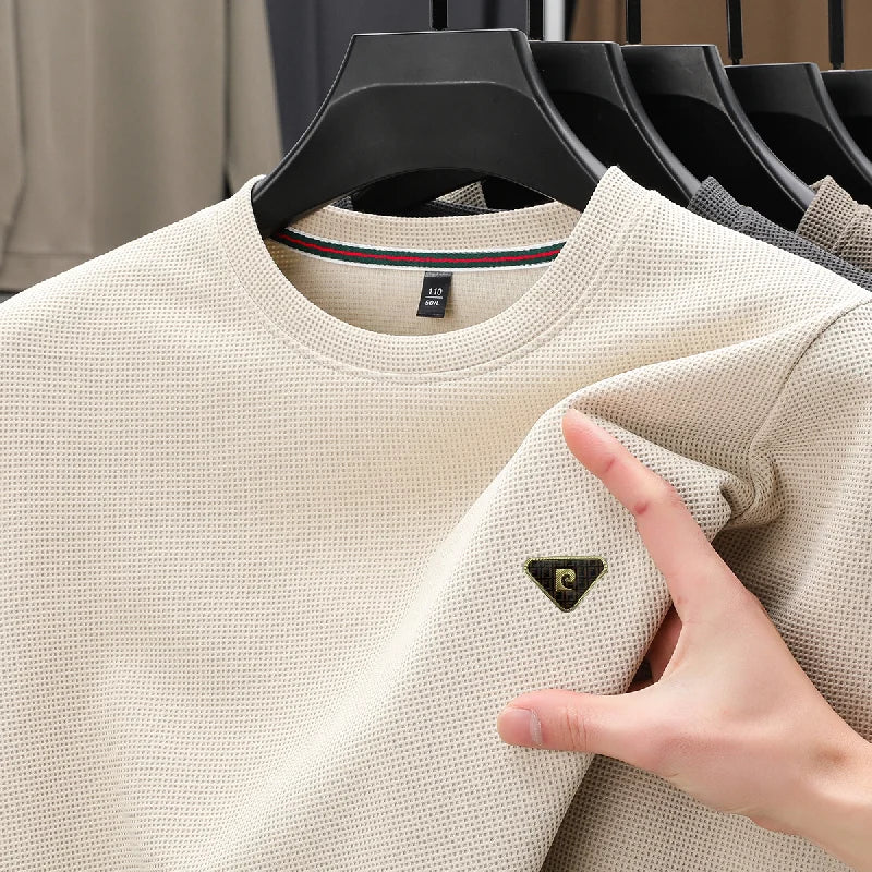 Hot-Selling Man Long-Sleeved Sweatshirt Round Neck Pattern Printing Spring Long-Sleeved T-Shirt Leisure Sports Fashion Mens Wear