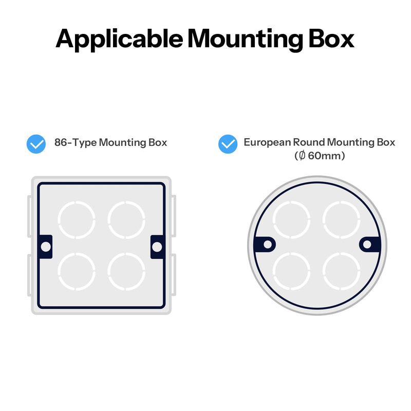 SONOFF E2GS Fusion Series Double Wall Switch Enclosure PC Slim Wall Box Designed for SONOFF MINI-2GS MINI-ZB2GS MINI-ZB2GS-L