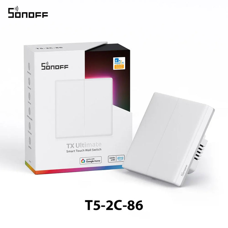 SONOFF TX Ultimate Smart WiFi Wall Switch Full Touch Access LED Multi-Sensory eWeLink Remote Control via Alexa Google Alice
