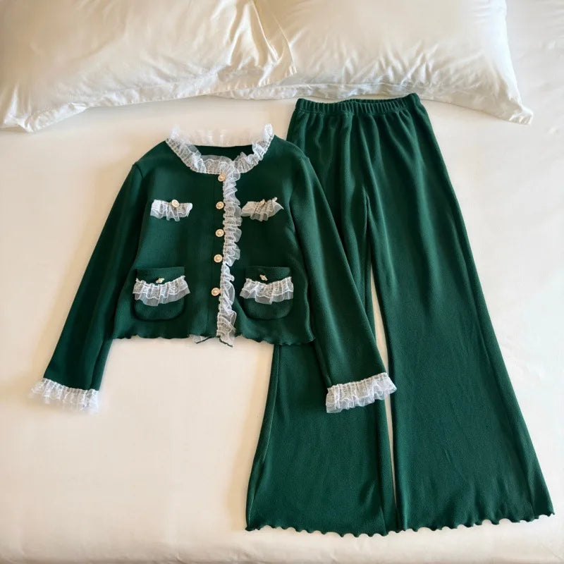 autumn and winter pajamas women's velvet autumn warm homewear