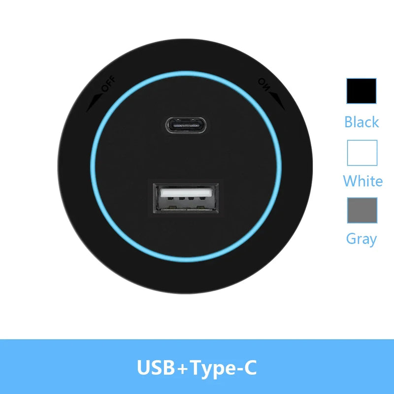 Wall Power Track Socket EU UK FR Korea Standard Home Kitchen Bathroom Office Wall Electric Sockets Plugs Adapters White Black
