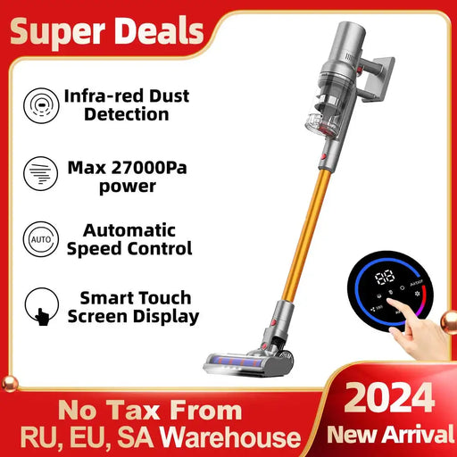 ABIR VC205 Cordless Handheld Vacuum Cleaner,27000PA, Smart Dust Sensor,LED Touch Screen, Auto Speed Control,Portable Wireless CHINA