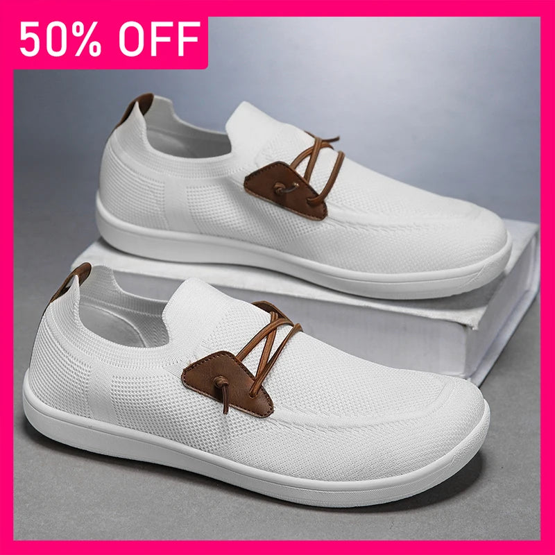 Men Casual Shoes Slip on Breathable Lightweight Mesh Daily Commute Summer Walking Shoes 2026 New Comfortable Flat Tennis Shoes