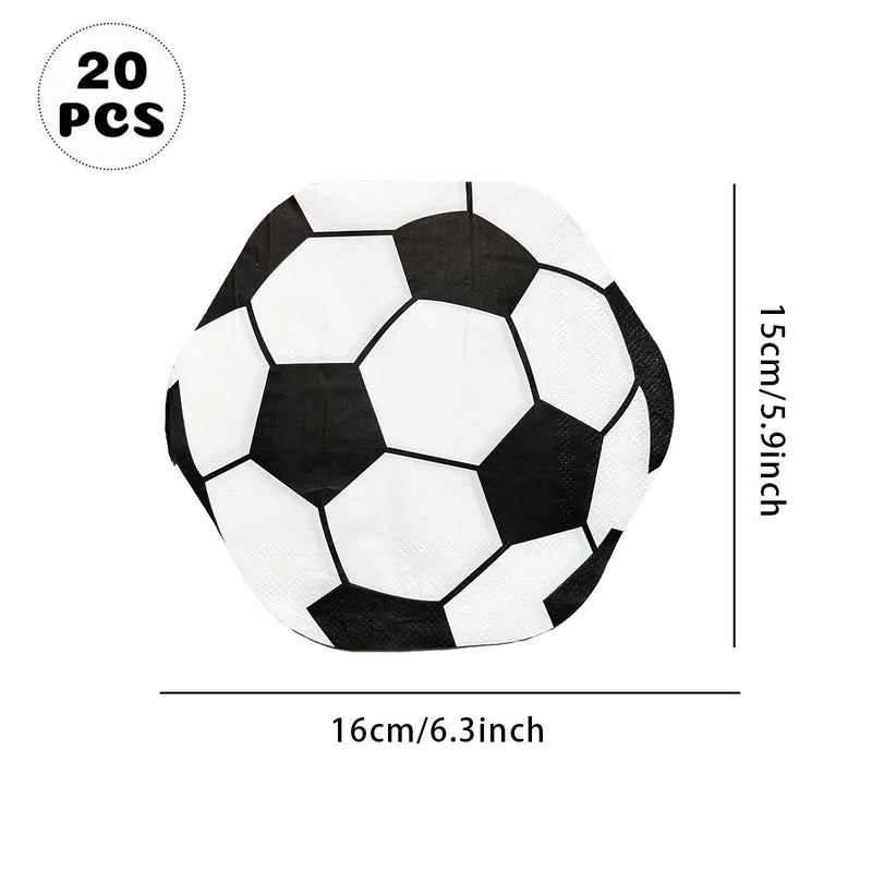 Double-Layer Alien Football Tissue Paper Party Decorations One-Year Atmosphere Napkins for Festive Celebrations