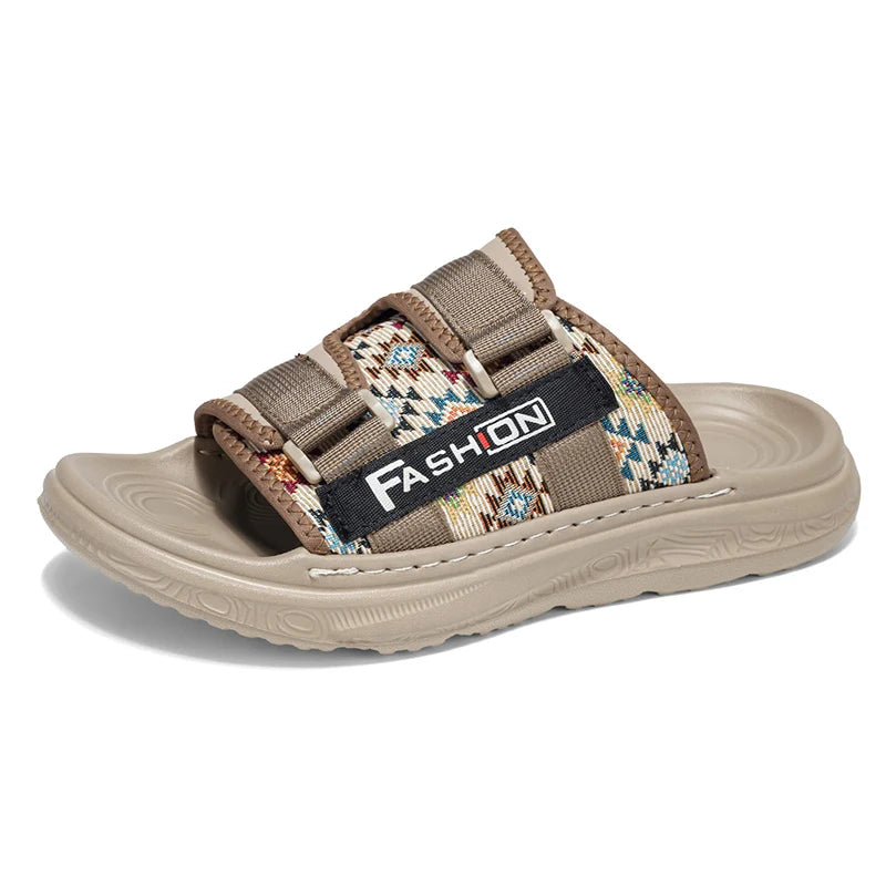 Men's soft insole Slides Comfort Casual Slippers Summer breathable lightweight beach shoes Slip on walking Daily wear slippers
