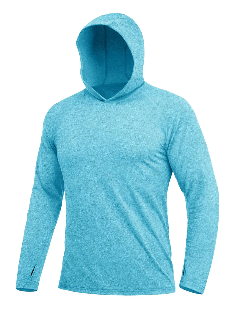 TACVASEN UPF 50+ Sun Protection Hoodie Shirts Men's Long Sleeve T-shirts Lightweight Quick Dry Pullovers Swim Fishing Tee Tops
