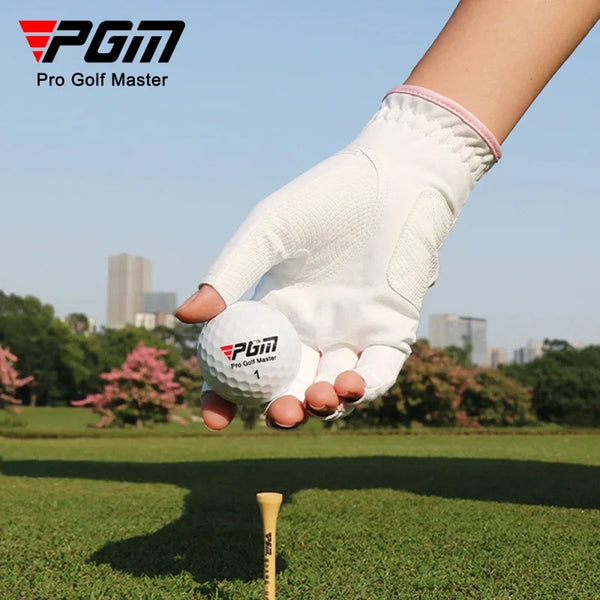PGM Women Golf Gloves 1 pair Made of Microfiber Fabric Breathable Wear-resistant Anti Slip Soft Color Matching ST031/ST034