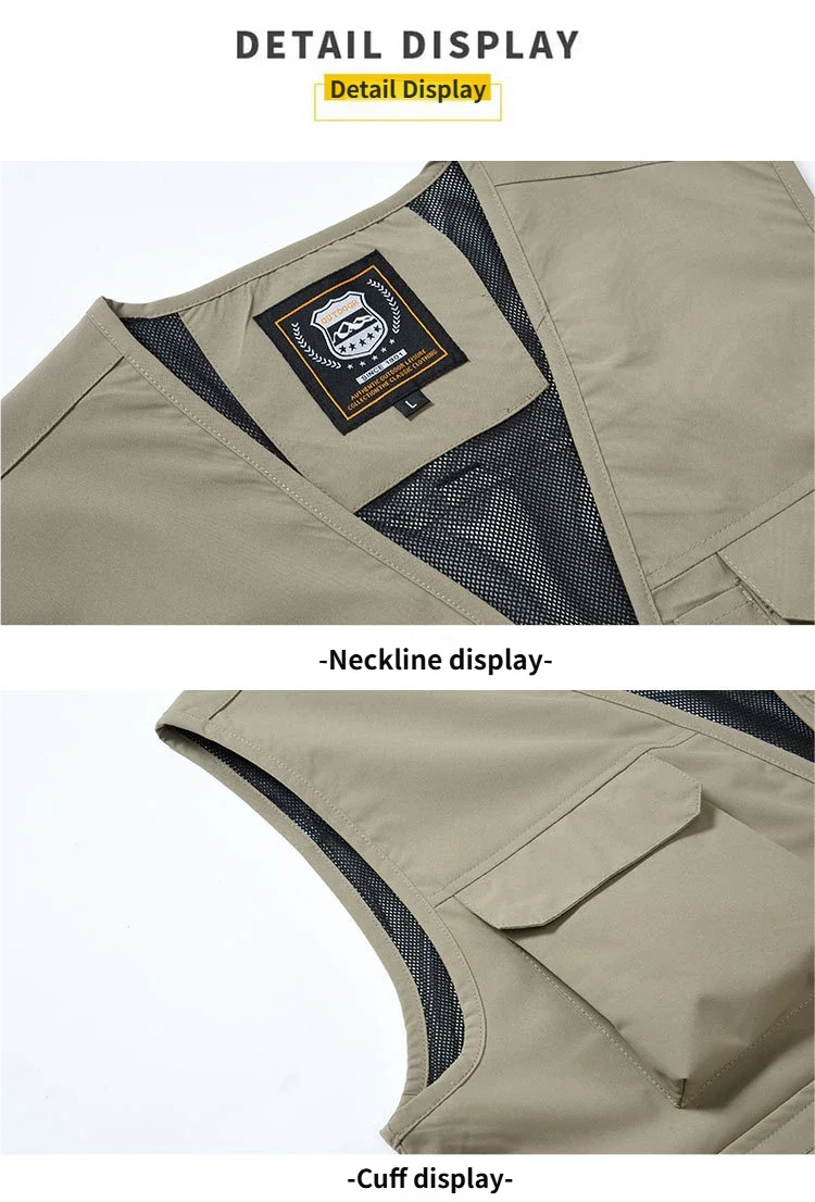 12 Fashion Colors Summer Men's Outdoor New Multi-Pocket Quick Dry Fishing Thin Mountain Photographer Customized Logo