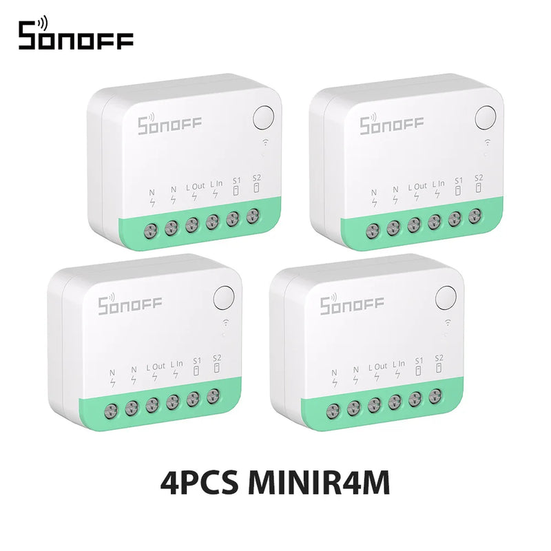SONOFF MINIR4M Smart WiFi Switch ESP32 Chip Mini Detach Relay EWeLink Voice Control Compatible with Alexa Google Home 1-10PCS