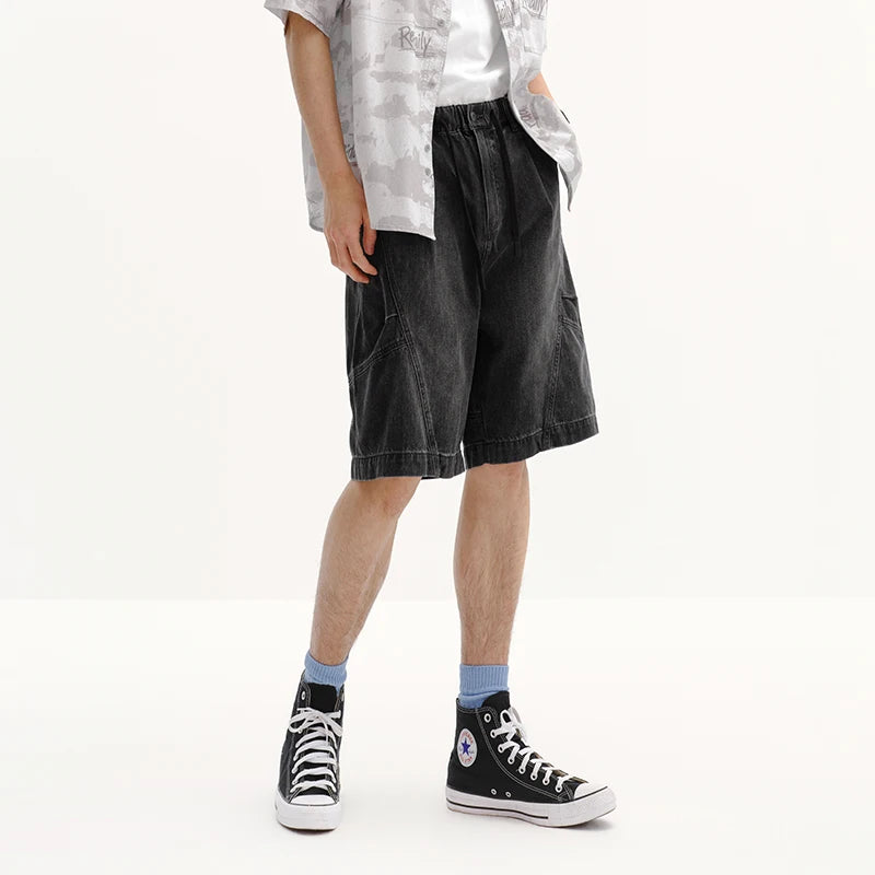Semir Men Pants Denim Loose Waist Binding Elastic Drawstring Casual Style Soft Comfortable Daily Wear 2026 Summer Fashion Top