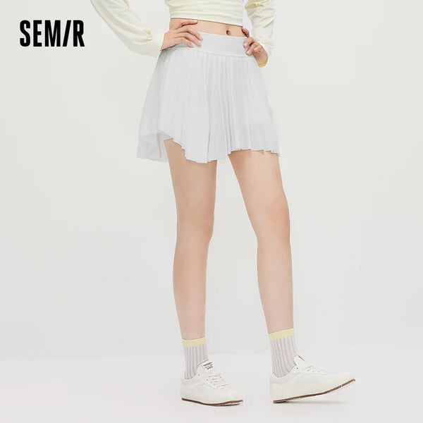 សំពត់ស្ត្រី Semir ស្រូបយកសំណើម ស្ងួតរហ័ស រចនាបថបែប Minimalist រចនាប័ទ្មកីឡារបស់ក្មេងស្រី អាវយឺតខ្លី 2026 សម្រាប់រដូវក្តៅ