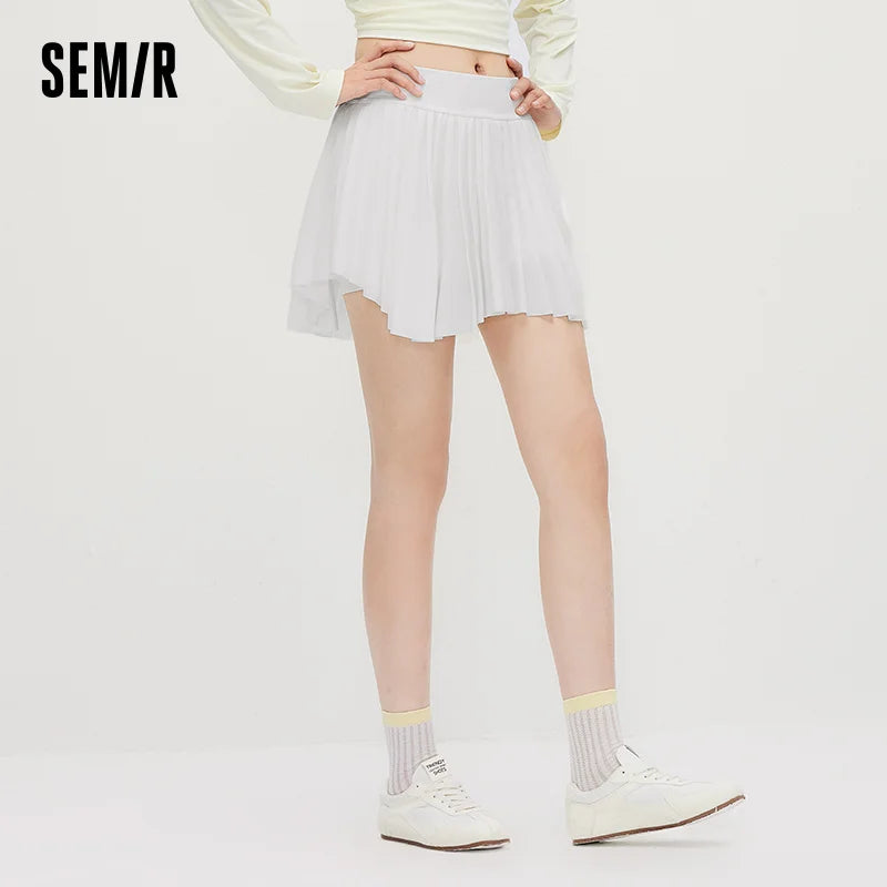 Semir Women Skirt Moisture Wicking Quick Dry Minimalist Design Girlish Sports Style Pleated Mini 2026 Summer Top