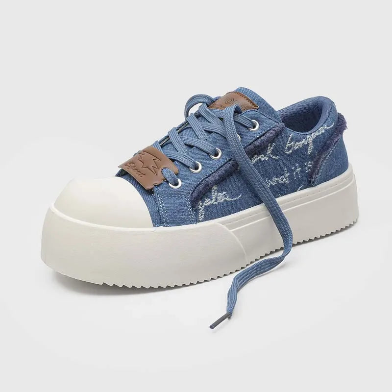 Men's thick-sole Joker Casual board Shoes Four Seasons Soft-sole Anti-slip Comfort Outdoor Walking Shoes Fashion Youth Tide Shoe
