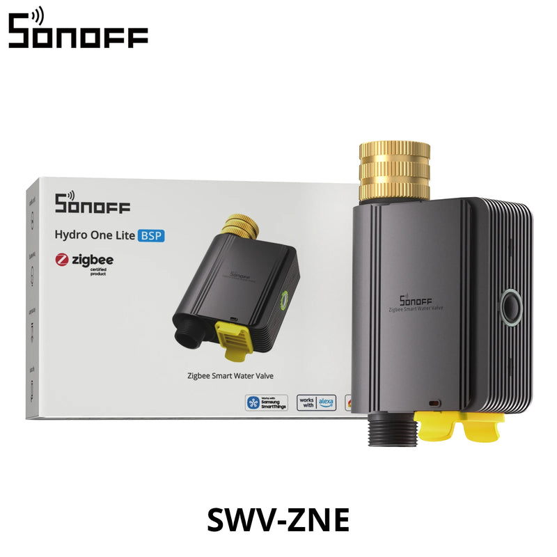 SONOFF SWV-ZNE/ZNU Hydro ONE Lite Zigbee Smart Water Valve Without Flow Meter Brass Water Inlet Works with Apple Home