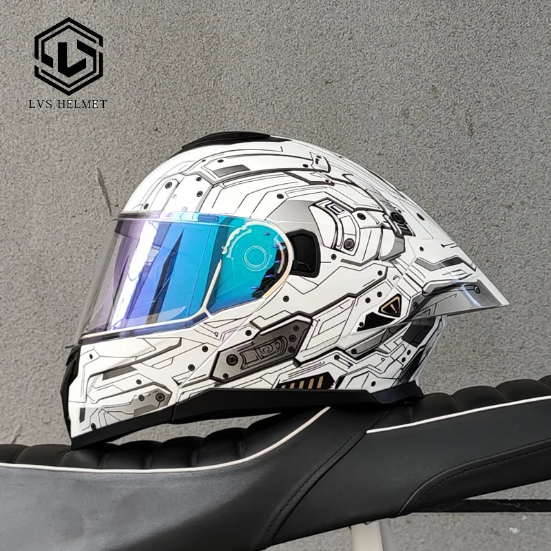 Motorcycle Modular Flip Helmet Dual Lens Big Wing Anti-Fog Visor Men Women Motorbike Touring Safety Headgear Casque Moto