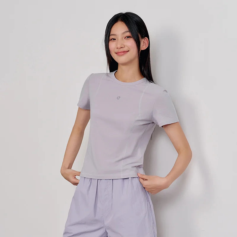 Semir Quick-Dry Short Sleeve T-Shirt Women Slim Fit UV Protection 2025 New Summer Athletic Top for Running or Gym Workouts