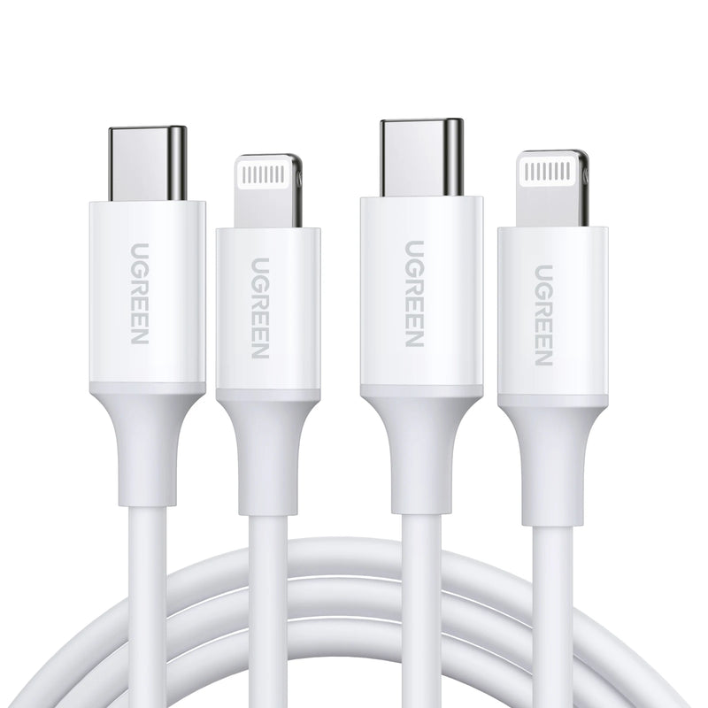 UGREEN 2PCS MFi 20W PD USB Type C to Lightning Cable for iPhone 14 13 12 Pro Max Fast Charging for iPad Mini Phone Type C Cables