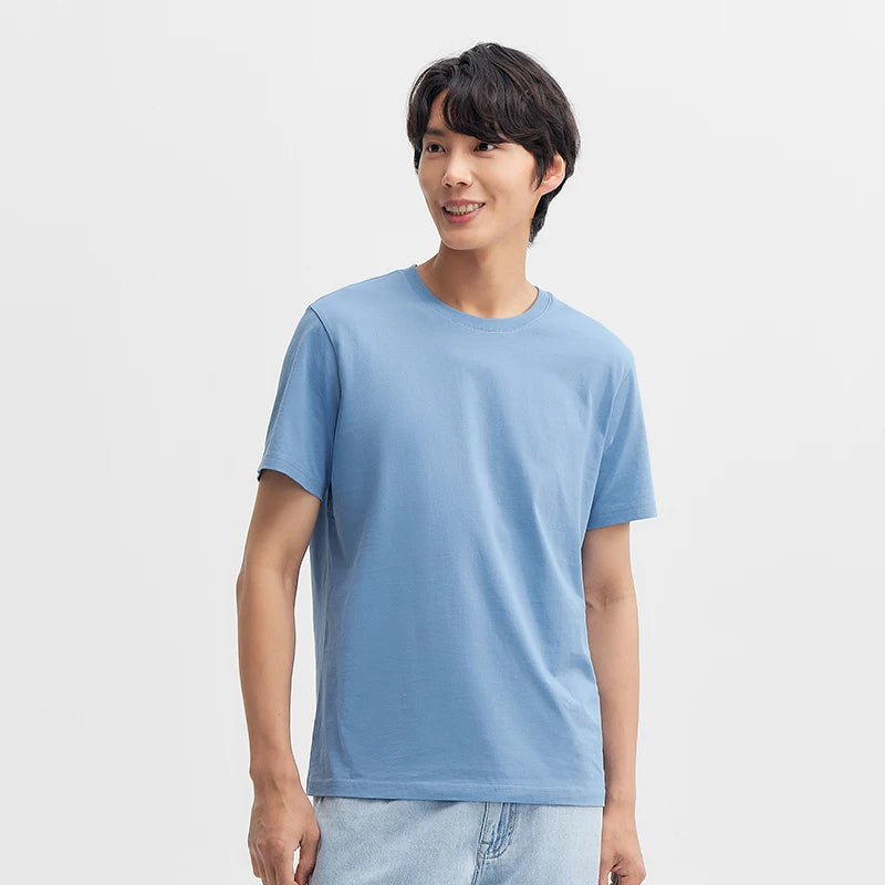 Semir Minimalist Tshirt Unisex Summer Solid Color Slim Fit Daily Commute Versatile Top Comfortable Basic Wear