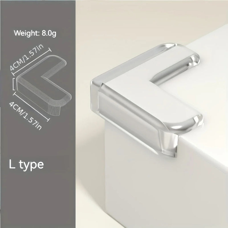 4/8/12pcs Transparent Silicone Corner Protector Set, Safe Edge Guards for Power Outlets and Table Corners
