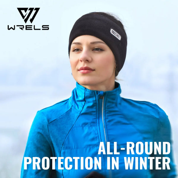 WRELS Winter Fleece Ear Warmer Headband Sports Ear-muff Ear Protection Windproof for Running Moisture Wicking Winter Ear Covers