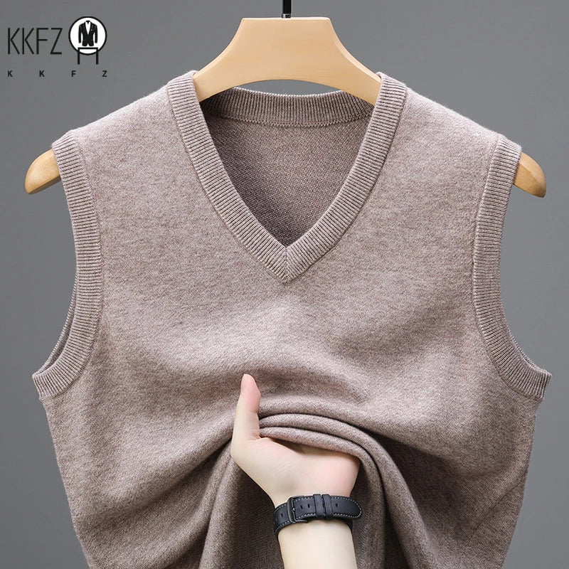 Men's 2026 Casual Sweater Vest Warm Comfortable Autumn Winter Fashion Outerwear - Fashionable Knitwear for Men