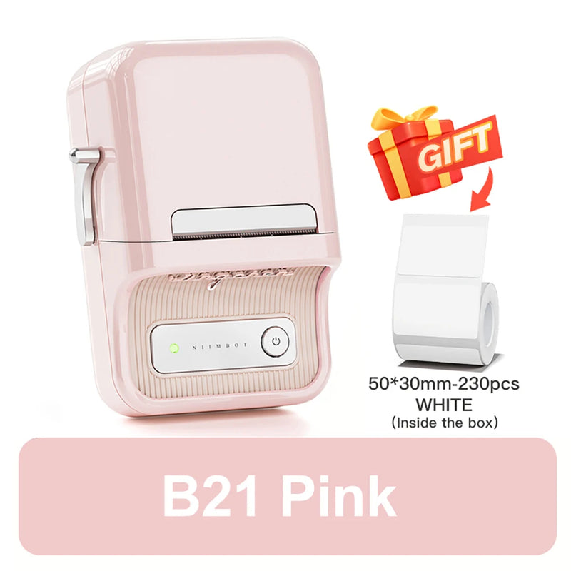 NIIMBOT B21 Kitchen Label Printer 20-50mm Wireless Thermal Label Maker with Freezer Labels Inkless Adhesive Sticker for Home