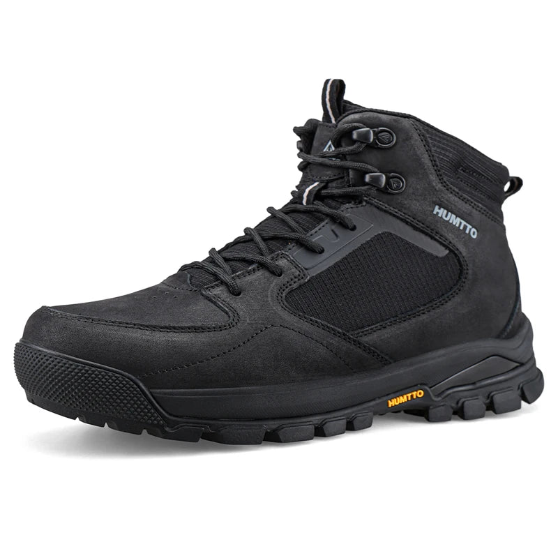 HUMTTO Mens Hiking Boots Breathable Sneakers for Man Outdoor Sneakers Genuine Leather Men Sports Shoes Winter Wool Trekking Shoe