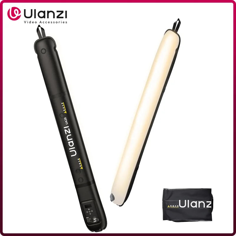 ភ្លើងបំពង់ខ្យល់ចល័ត Ulanzi UA20 90cm 20W 2700K-6500K ភ្លើងបំពេញម៉ាញេទិកបំប៉ោងពីរពណ៌សម្រាប់ការថតរូបផ្សាយផ្ទាល់