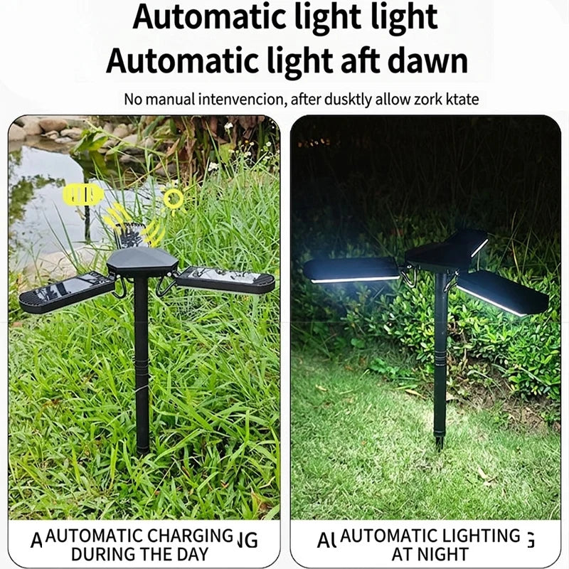 ភ្លើងសូឡា LED ចំនួន 120 អំពូល ភ្លើងសួនច្បារសូឡាក្រៅផ្ទះ ភ្លើងស្មៅ ភ្លើងសួនច្បារ ភ្លើងទឹកជំនន់សូឡាក្រៅផ្ទះសម្រាប់សួនច្បារ ទេសភាព រានហាល