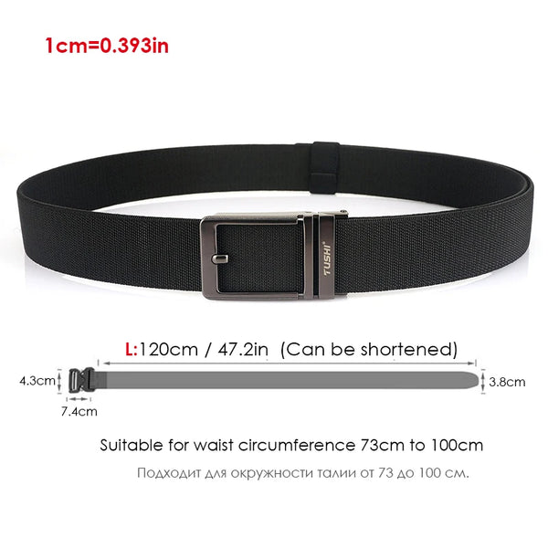 VATLTY Official Genuine 38mm Elastic Belt For Men Hard Alloy Automatic Buckle Soft Strong Stretch Belt Jeans Girdles Male