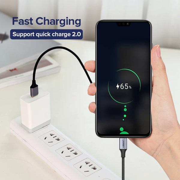 ខ្សែសាក UGREEN 2 ដុំ មីក្រូយូអេសប៊ី 2A សាកលឿន 1.5 ម៉ែត្រ សម្រាប់ Samsung Xiaomi HTC USB Charger Data Cable Mobile Phone Cable