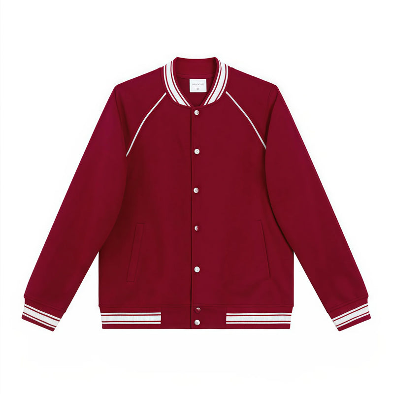 Fashionable retro trendy cotton  baseball jacket  with shoulder sleeves causal couple style  loose and versatile