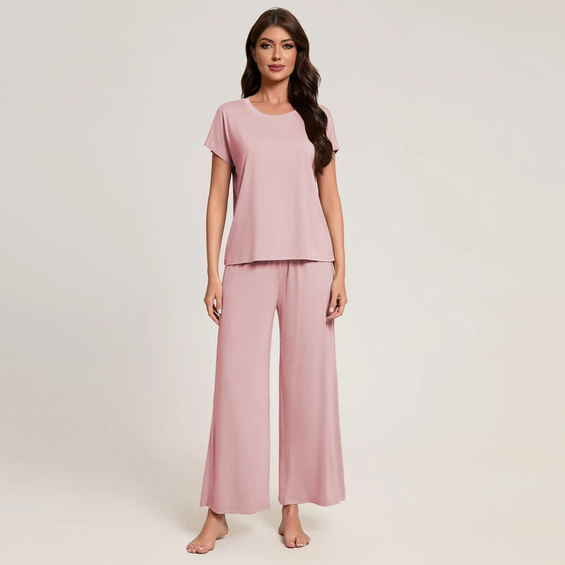 European Loose Home Pajamas Set New Modal Comfort Women's Suit Spring Autumn Sleepwear For Sleeping Clothes Lounge Pyjama