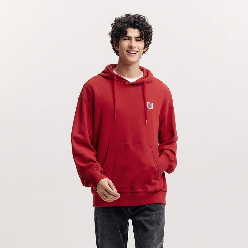 Semir Fashion Hoodie Men Spring Hooded Loose Print Couple Style Trendy Youth Casual Comfortable Stylish Pullover Top