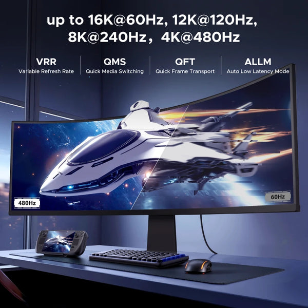 NEW! UGREEN HDMI Cable 16K/60Hz Ultra High Speed Certified HDMI 2.2 Cable 96Gbps Dolby Vision HDCP2.3 for PS5 TV Box Switch