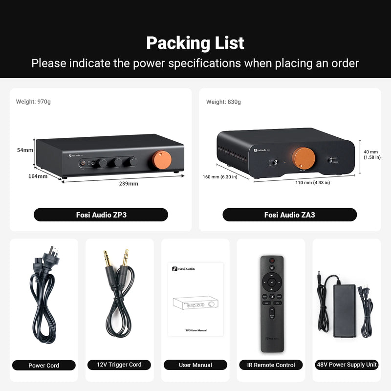 ឧបករណ៍បំពងសម្លេងជាមុន Fosi Audio ZP3 ជាមួយឧបករណ៍បំពងសម្លេងជាមុន HiFi XLR/RCA/SUB OUT 3-in/3-out ជាមួយនឹងការគ្រប់គ្រងសម្លេង HPF High Pass Filter