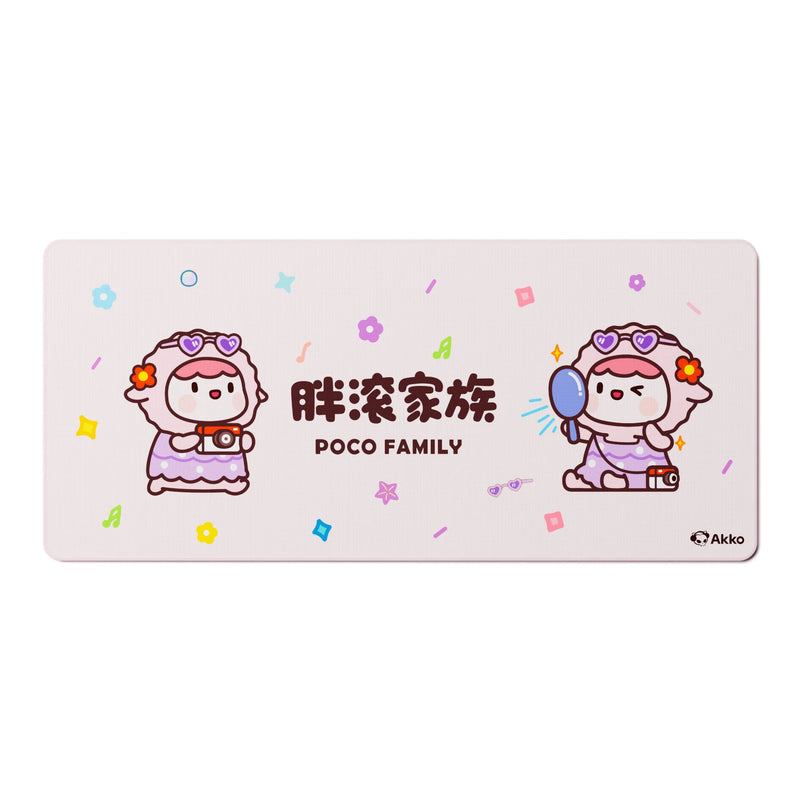 Akko Cute Animal Theme Keyboard Mouse Pad 900X400mm Large Anti-Slip Rubber Gaming MousePad Thick Seam Edge for Office and Gaming