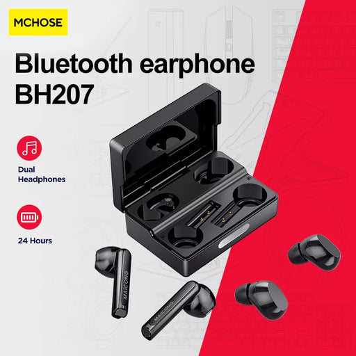 MC BH207 True Wireless Earphones Dual Bluetooth Earphones with Microphone Call Couple Gift