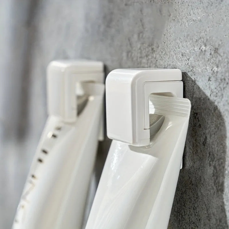 1/2/3pcs hole-free Wall-Mounted Toothpaste,Facial Cleanser Holder Clip,Multi-Functional Bathroom Storage Organizer. bathroom