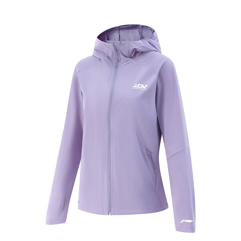 អាវក្រៅរត់សម្រាប់នារី Li-Ning LN ការពារខ្យល់ មានផាសុកភាព គ្មាន PFC មិនជ្រាបទឹក មានខ្យល់ចេញចូលបានល្អ អាវកីឡា LiNing AFYV002
