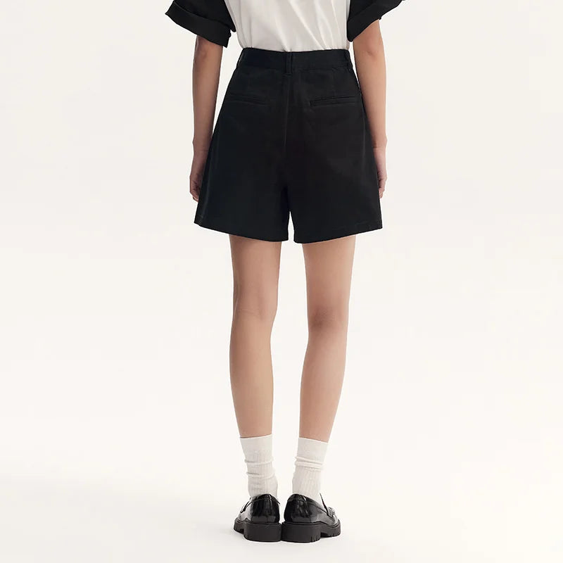 Semir Women's Basic A-Line Shorts Summer Minimalist Fashion Belted Loose Fit Trendy Casual Shorts